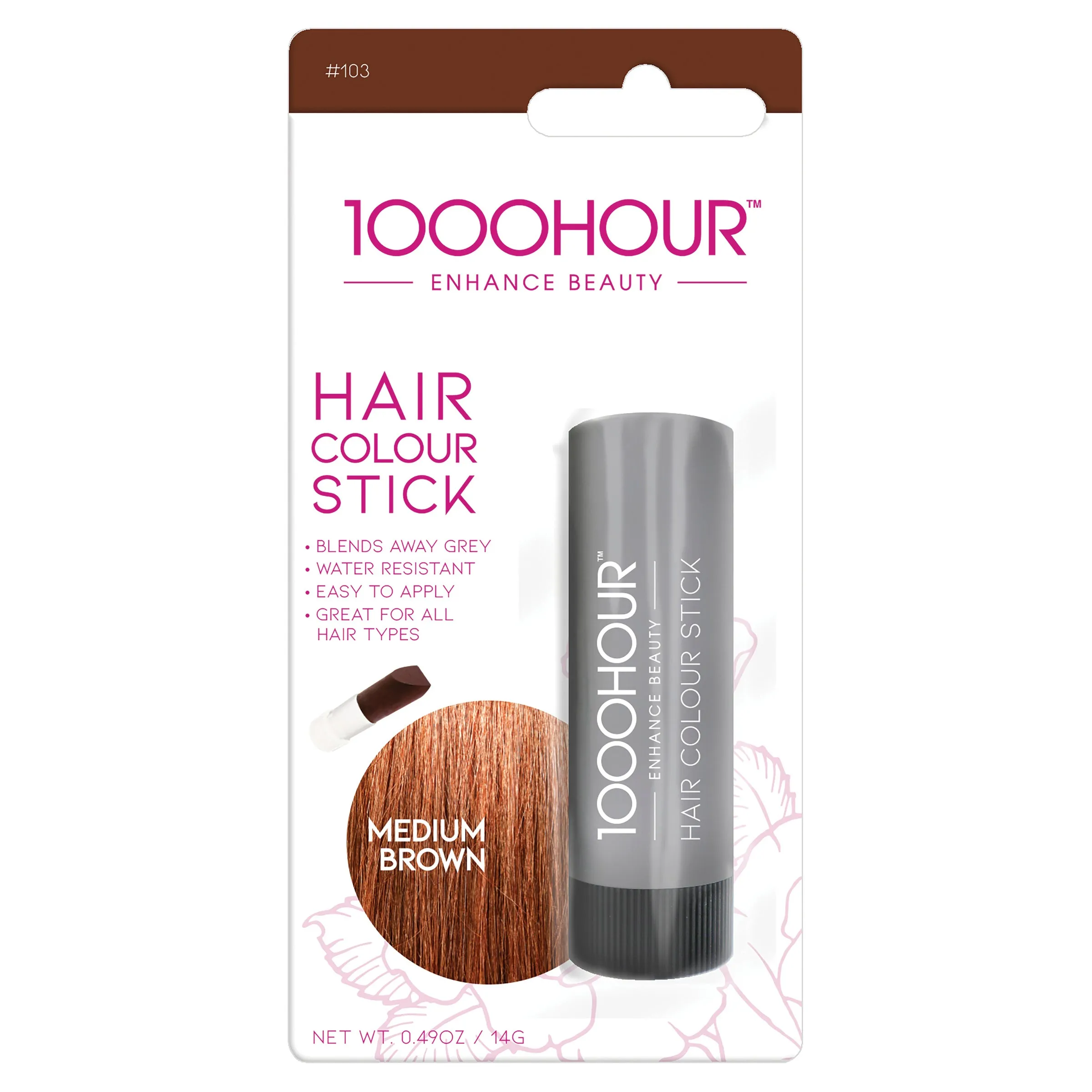 1000HOUR Hair Colour Stick - Medium Brown