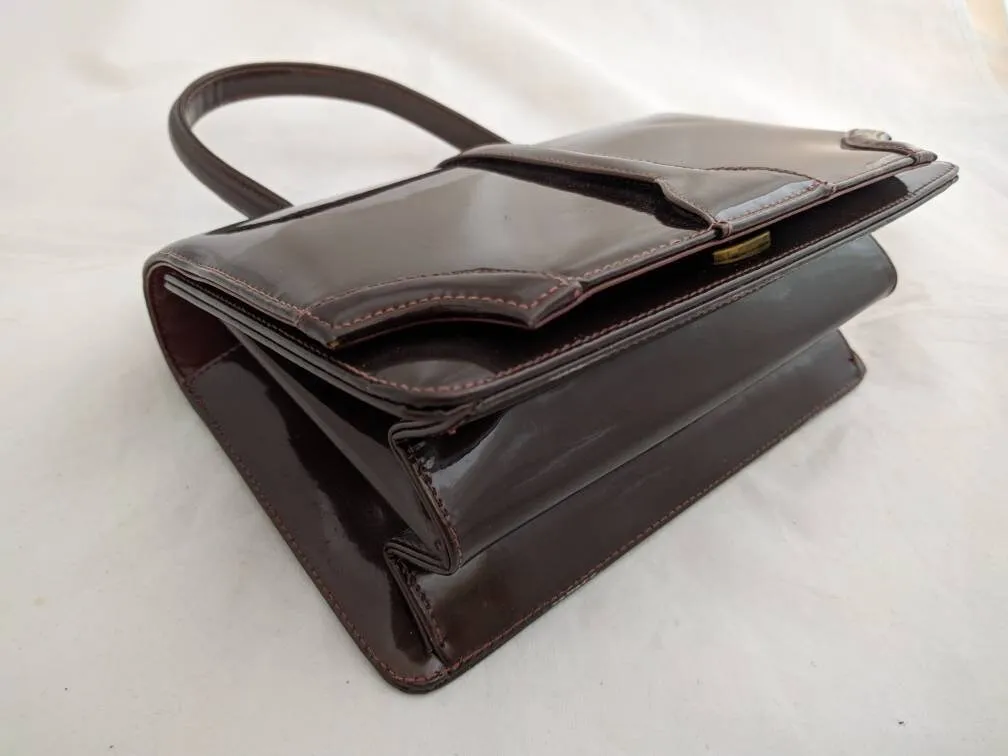 1950's-1960's Mini Dark Brown Purse | Retro Chic Accessory for Classic Style and Everyday Use