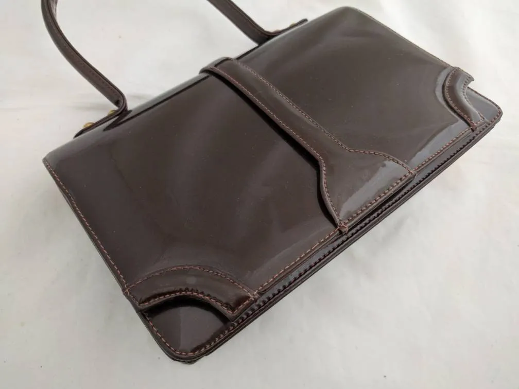 1950's-1960's Mini Dark Brown Purse | Retro Chic Accessory for Classic Style and Everyday Use