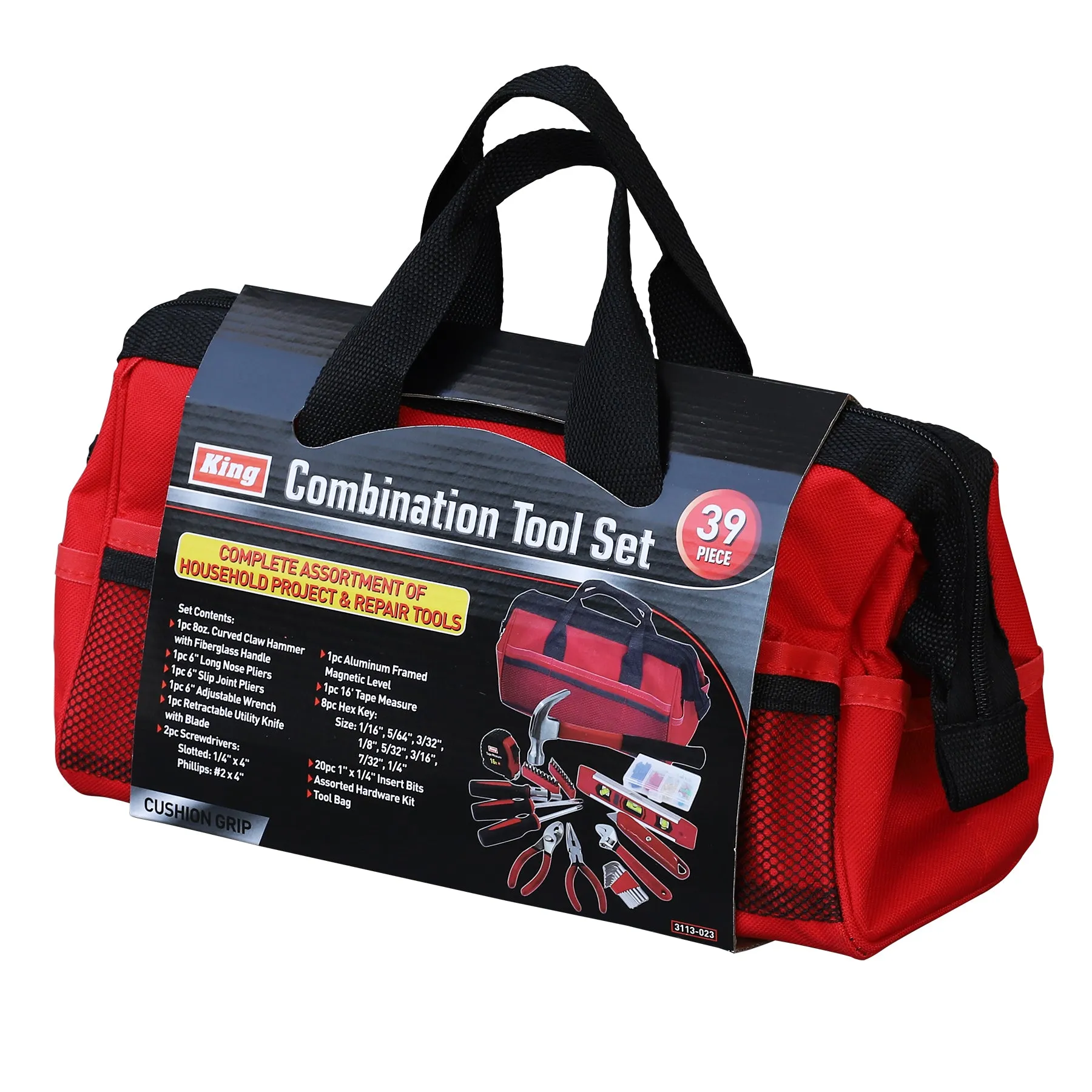 39-PC COMBINATION TOOL SET W/ TOOL BAG (3113-0)