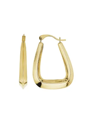 9ct Yellow Gold Handbag Creole Earrings