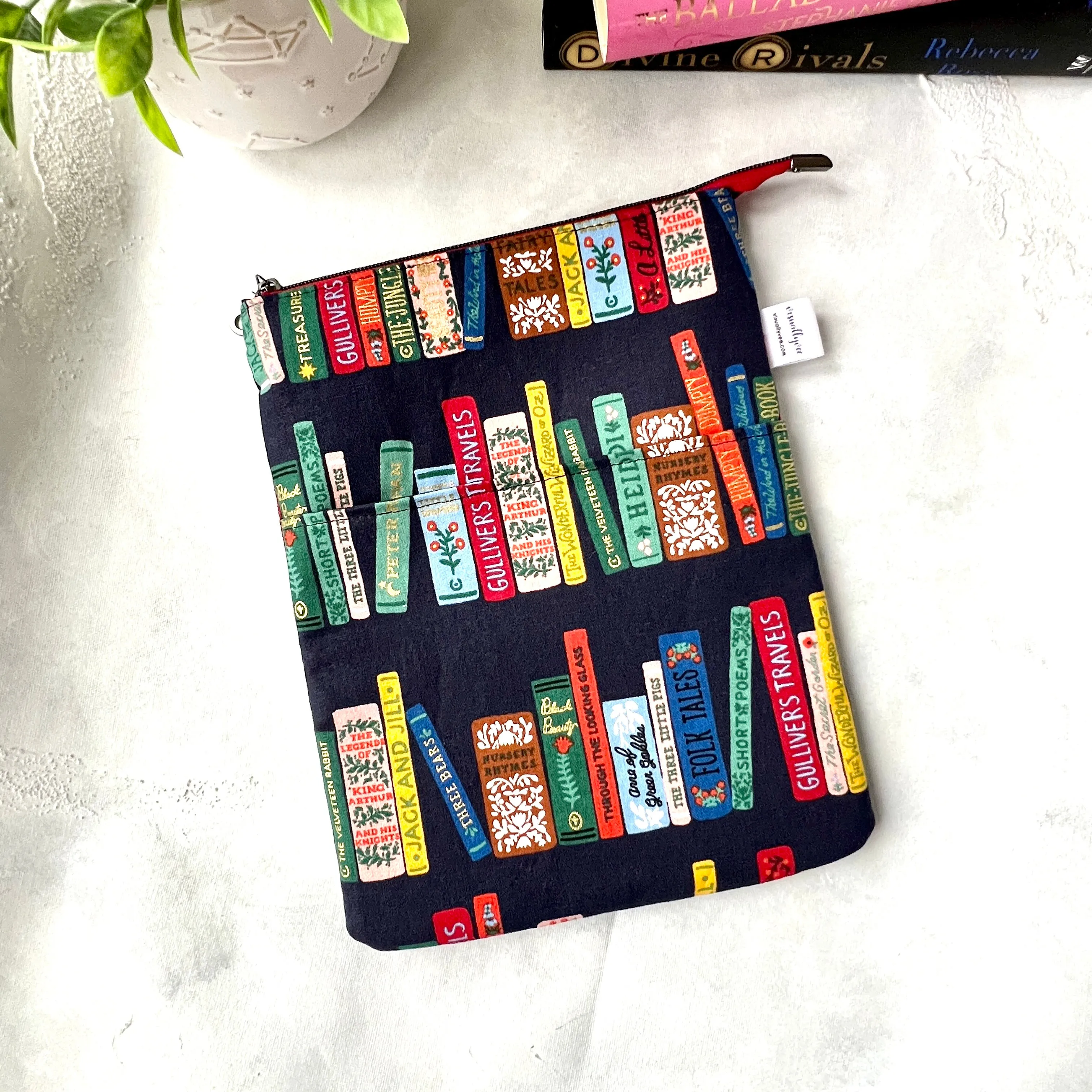 A Fairy Tale Bookshelf -  Zippered Book Sleeve