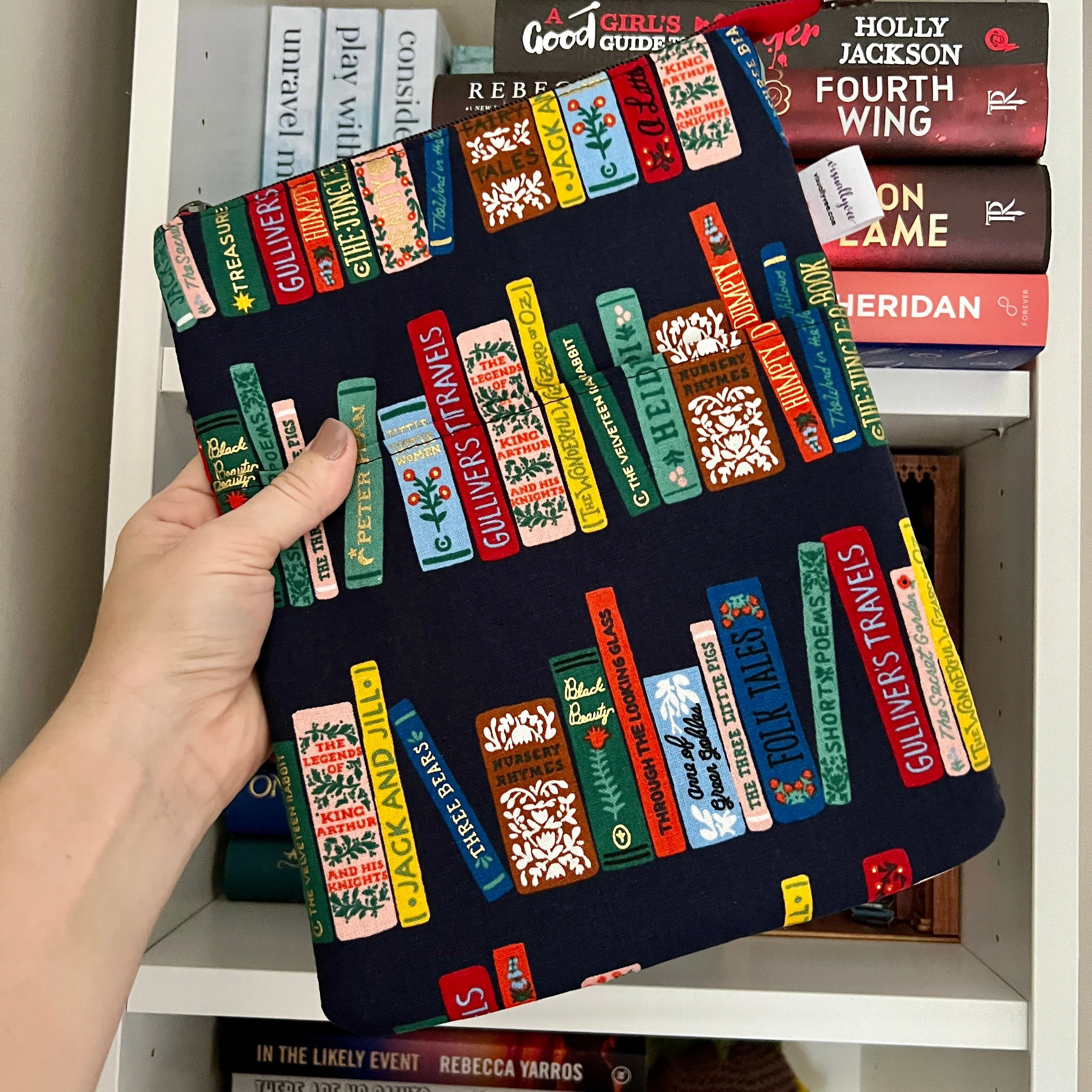 A Fairy Tale Bookshelf -  Zippered Book Sleeve