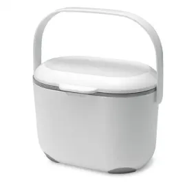 Addis Compost Caddy White & Metallic - 2.5 Litre