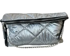 Aura Pouch bag Quilted Microfiber & leather