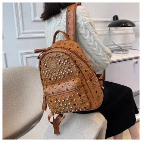 Backpack Dual-Use Crossbody Bag Women's Classic M Home Letter Printing Popular Diamond Rivets Large-Capacity Backpack Wholesale