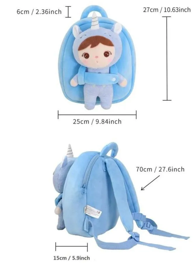 Backpack with Plush Doll for Toddlers and Kids - Ideal for School and Play