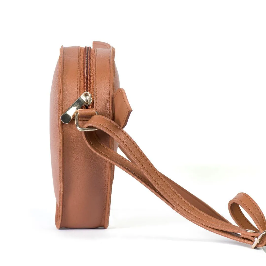 Bambi Deer Crossbody Bag for Kids | Vegan Leather | Tan Color | Velvet Lining