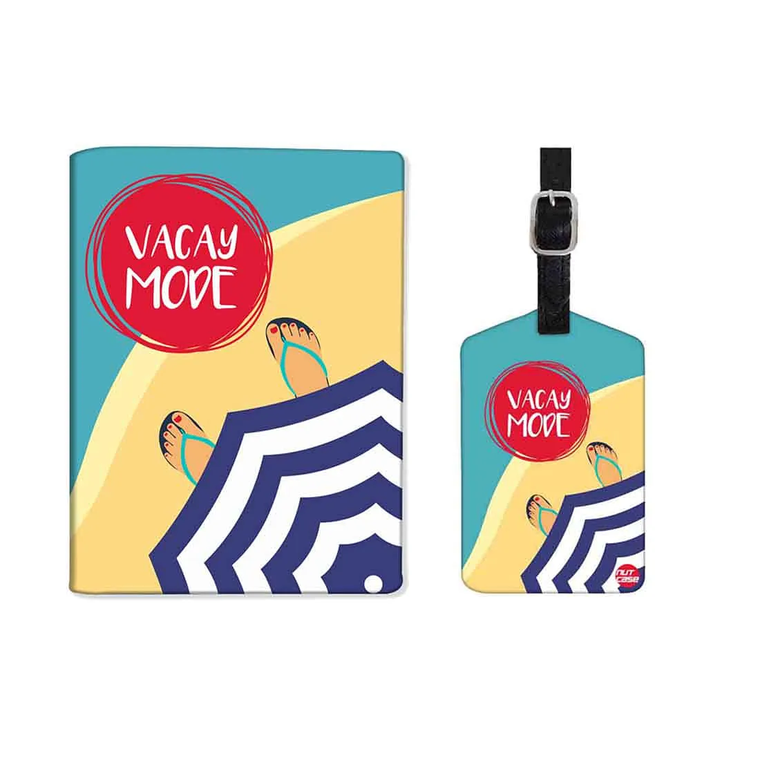 Best Passport Holder for Travel Case with Luggage Tag Set - Vacay Mode