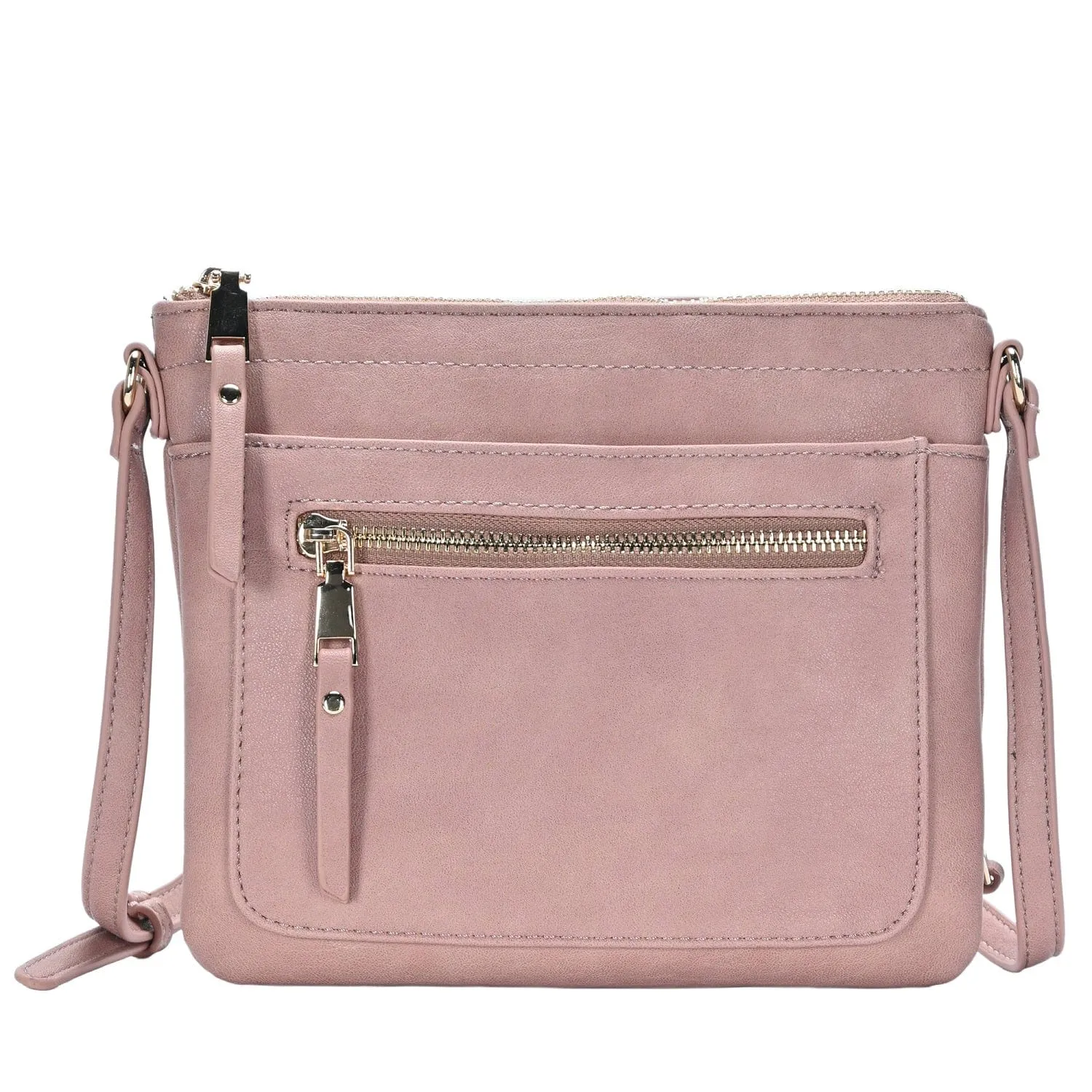 BGT5449 Multi Pockets Crossbody w/Front & Back Zippers