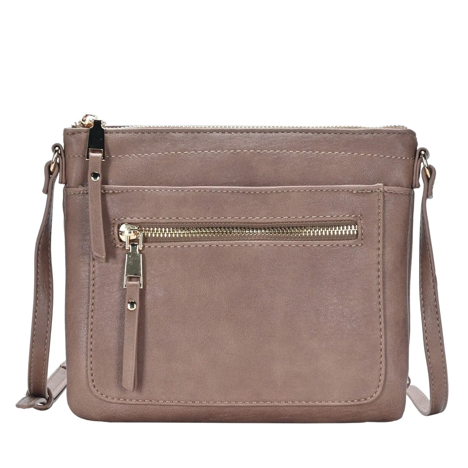 BGT5449 Multi Pockets Crossbody w/Front & Back Zippers