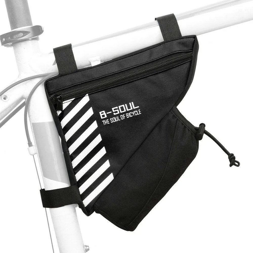 Bike Triangle Bag with Water Bottle Pocket Cycling Frame Top Tube Bag MTB Bicycle Tool Storage Bag Pouch