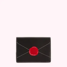 BLACK LULU MAIL ENVELOPE PASSPORT HOLDER