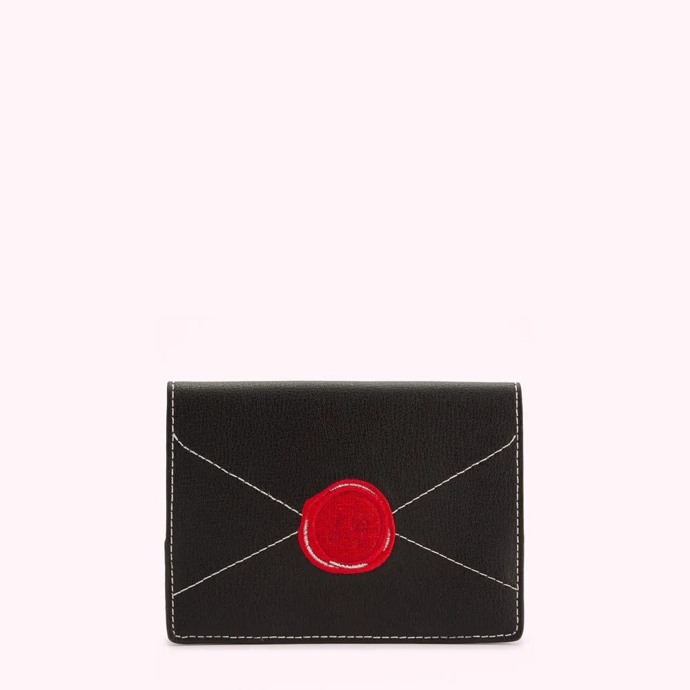 BLACK LULU MAIL ENVELOPE PASSPORT HOLDER