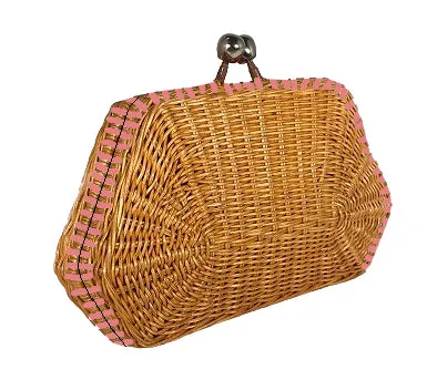 Blanca Wicker Clutch