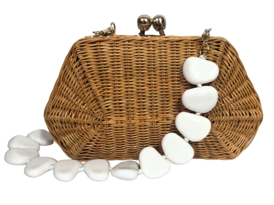 Blanca Wicker Clutch