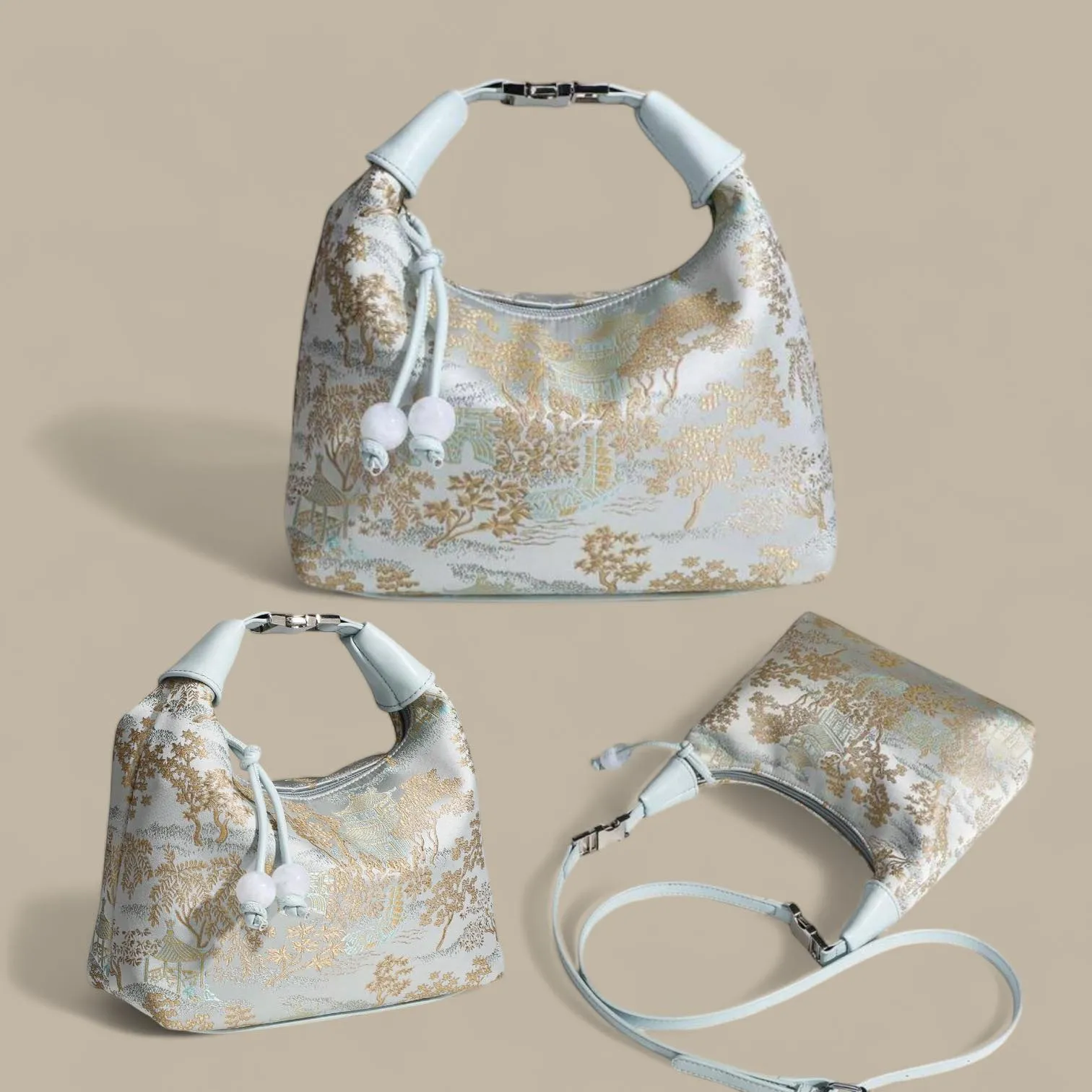 BOLSO Eastern Jacquard Mini Bag with Detachable Sling