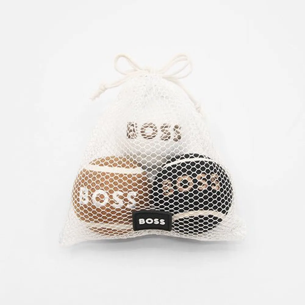 Boss Tennis Ball for Dogs (White/Camel/Black)