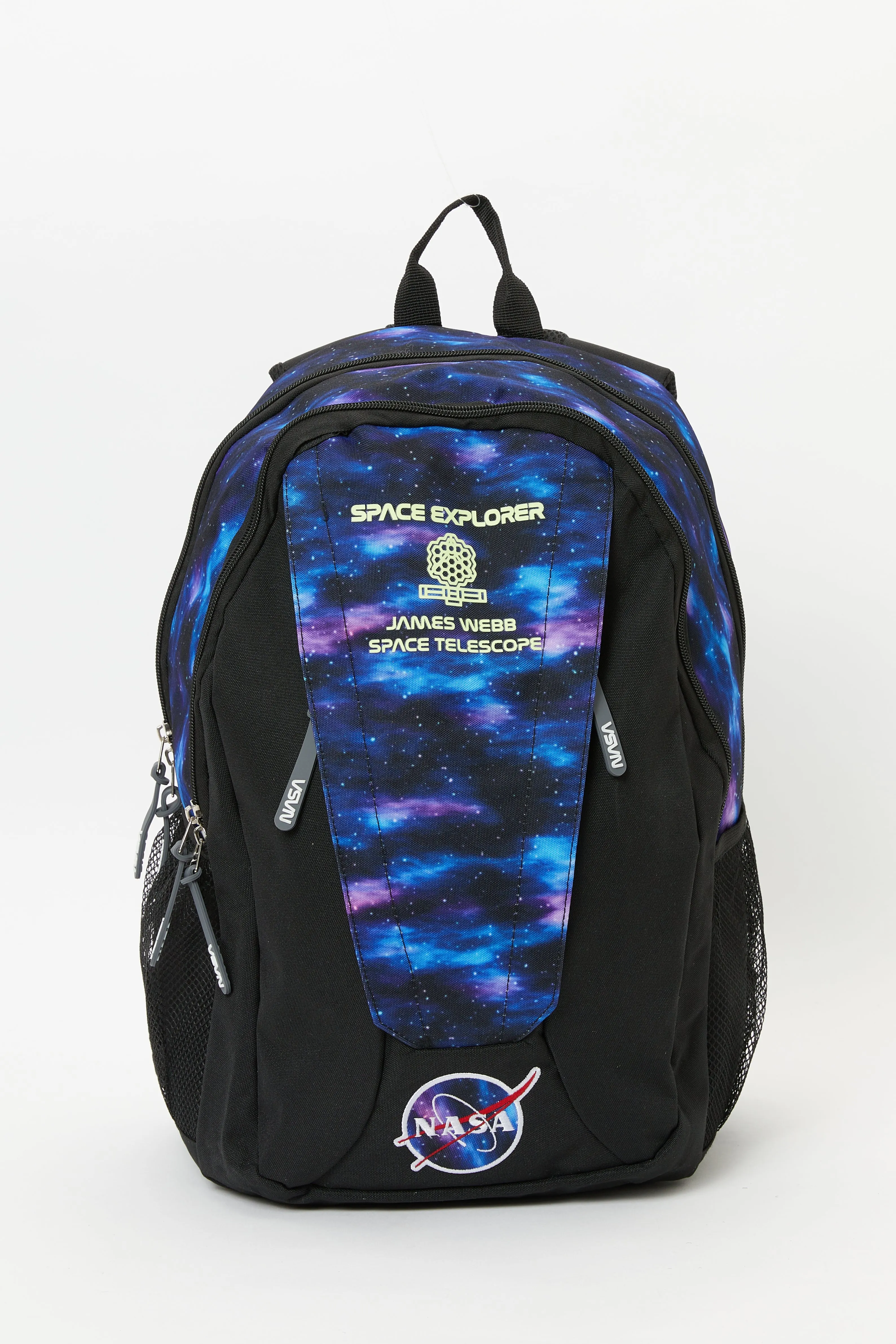 Boys Black Nasa Space Explorer Teens 18" Backpack