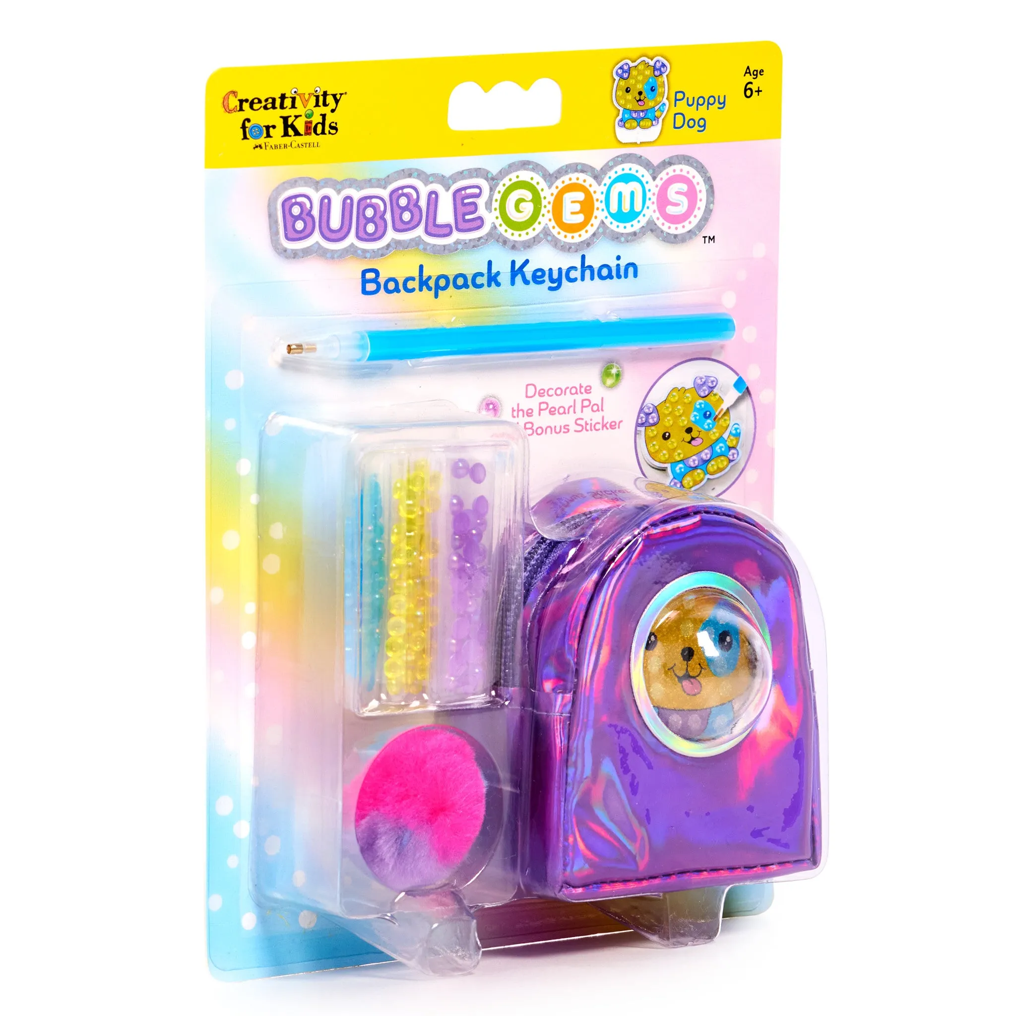 Bubble Gems™ Backpack Keychain Puppy Dog - #6471000