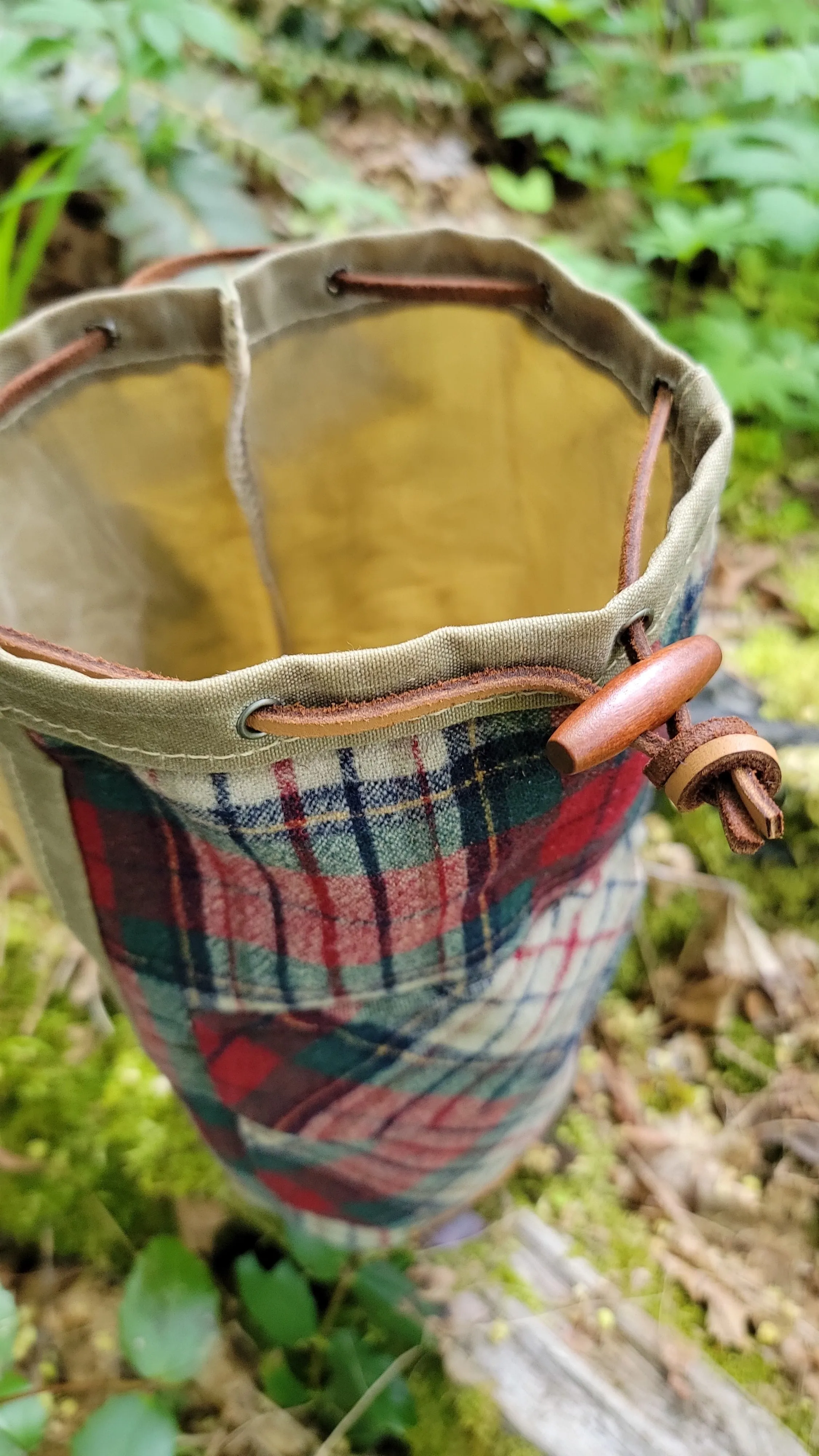 Bucket Bag with Pendleton Wool Pocket