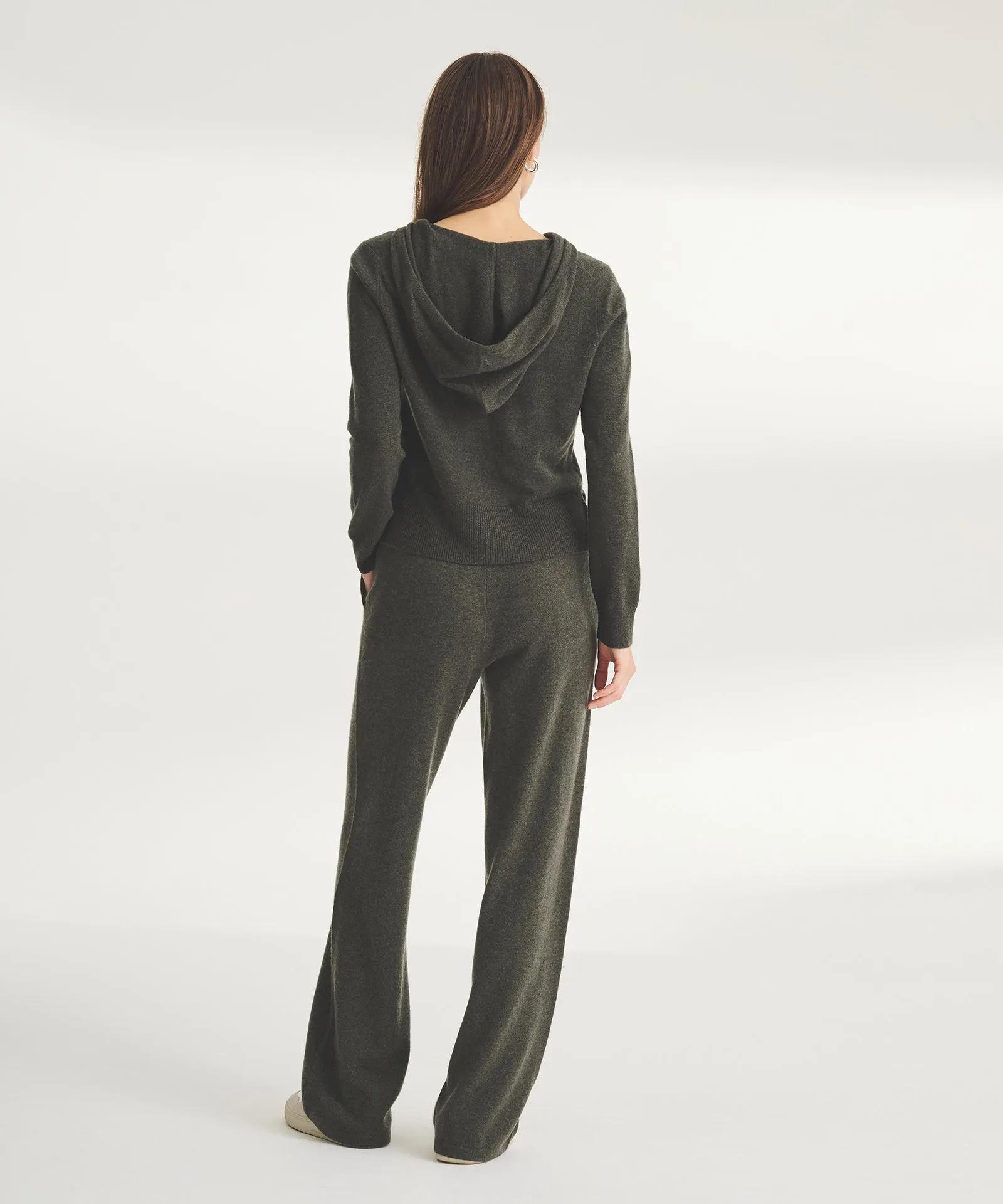 Cashmere Paperbag Wide Leg Pants