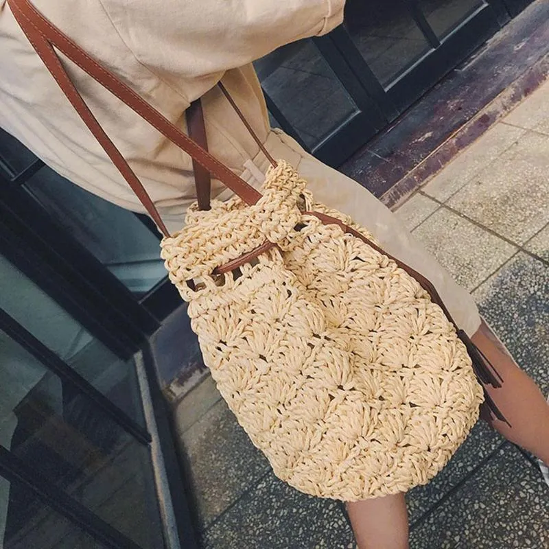 Casual Bucket Drawstring Shoulder Bag