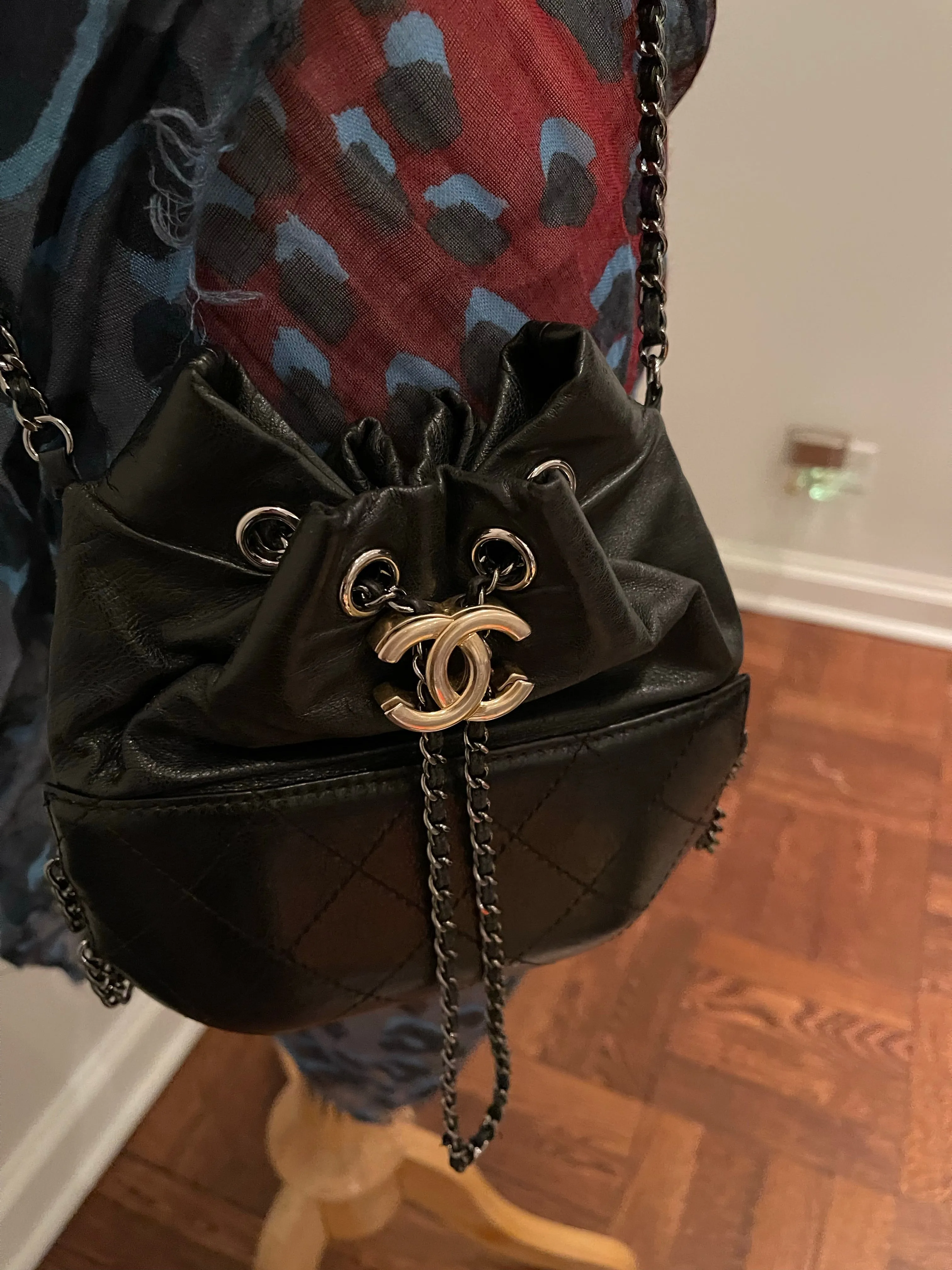 Chanel Bucket Gabrielle Small Leather Crossbody Bag!