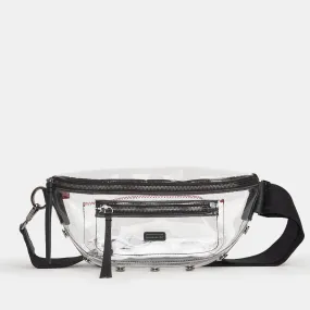 CHARLES CROSSBODY MED - Clear Black/Gunmetal