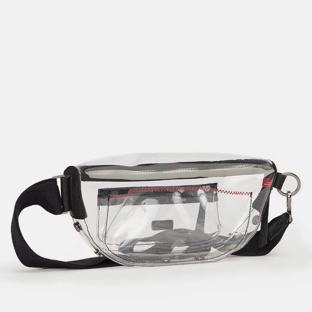 CHARLES CROSSBODY MED - Clear Black/Gunmetal