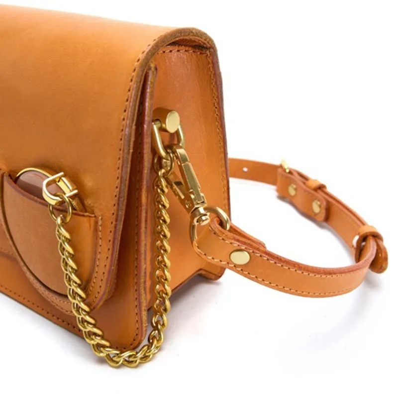 City Heart Vegetable Tanned Leather Underarm Bag Fashion Women's Crossbody Bag