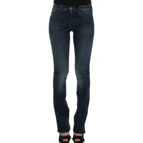 Costume National Chic Blue Straight Leg Designer Jeans