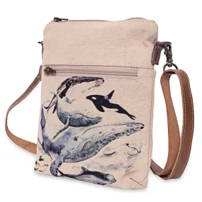 Cott N Curls "Ocean Life Whales" Sling Bag