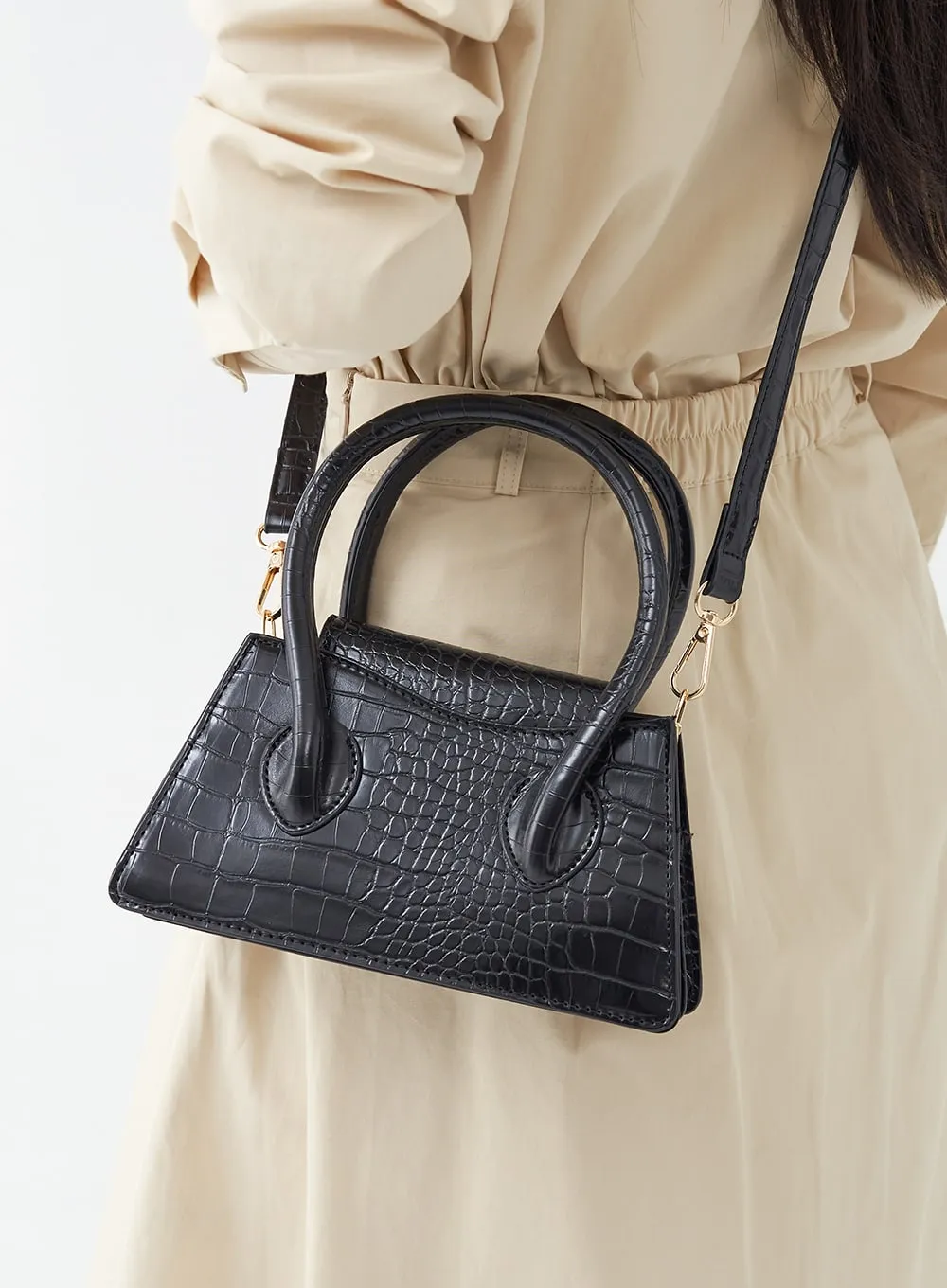 Croc Texture Mini Crossbody Bag OG18