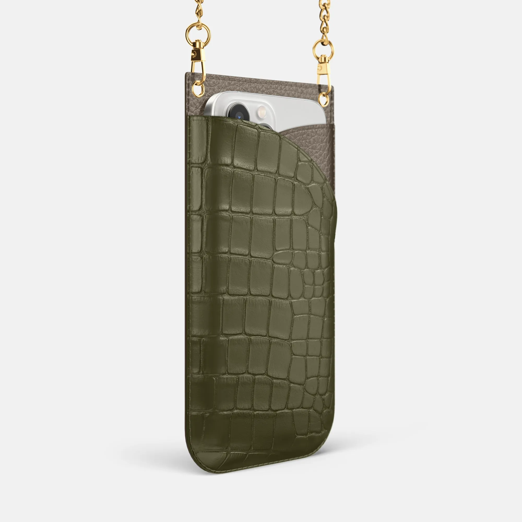 Crossbody Bag For iPhone 16 Pro Max In Alligator