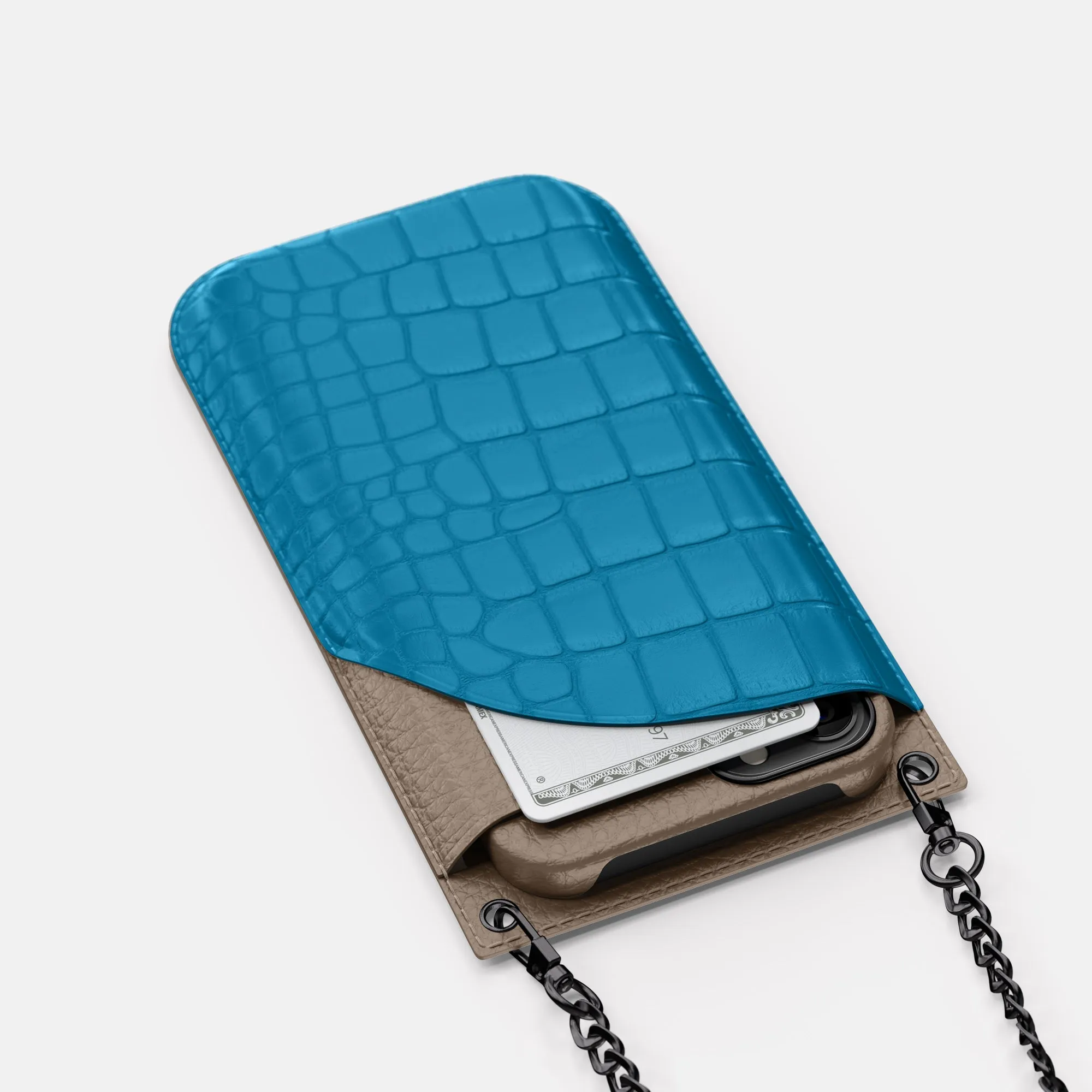 Crossbody Bag For iPhone 16 Pro Max In Alligator