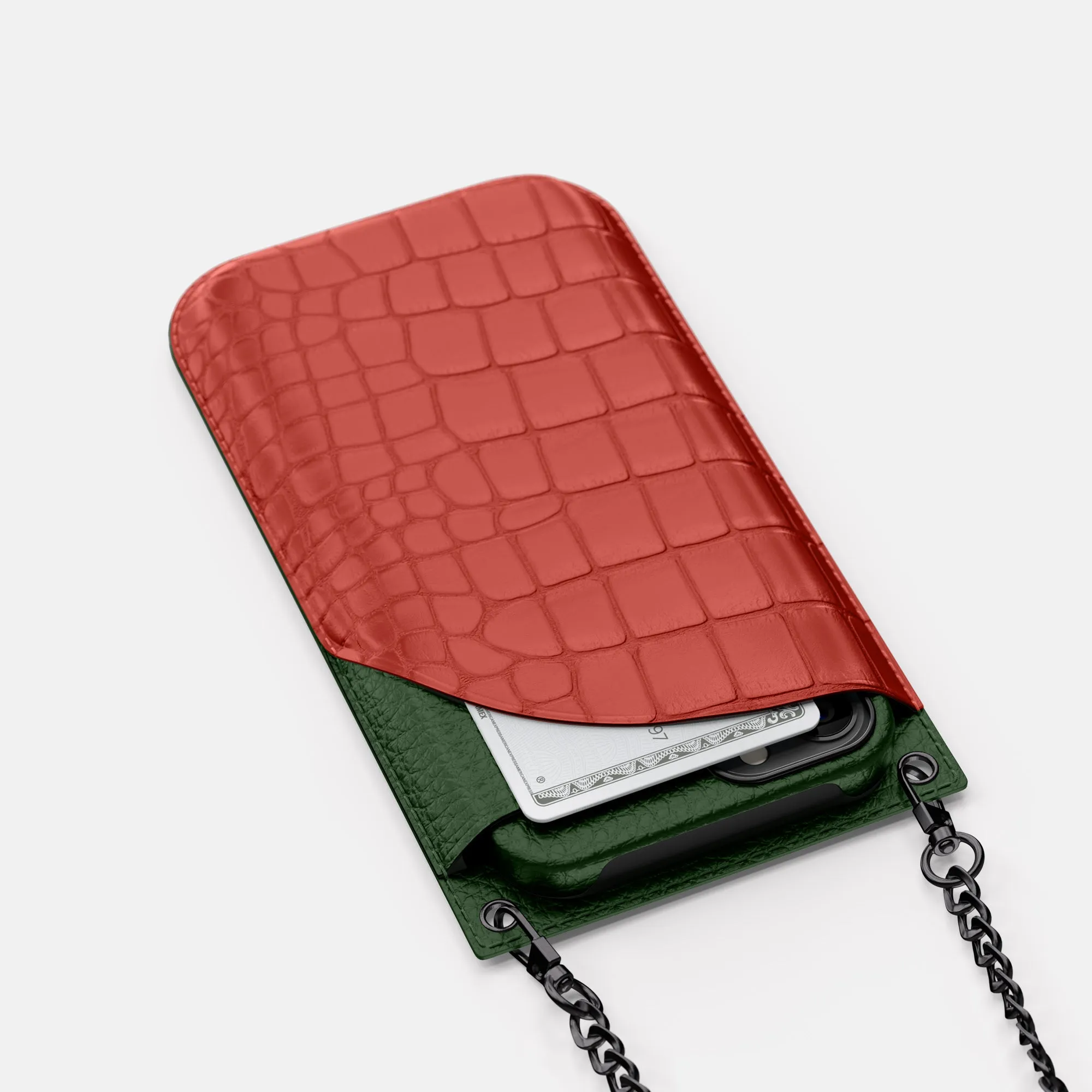 Crossbody Bag For iPhone 16 Pro Max In Alligator