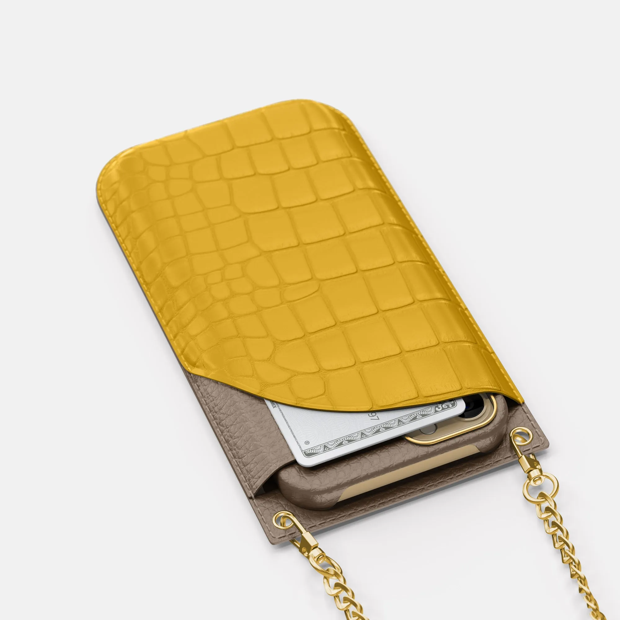 Crossbody Bag For iPhone 16 Pro Max In Alligator