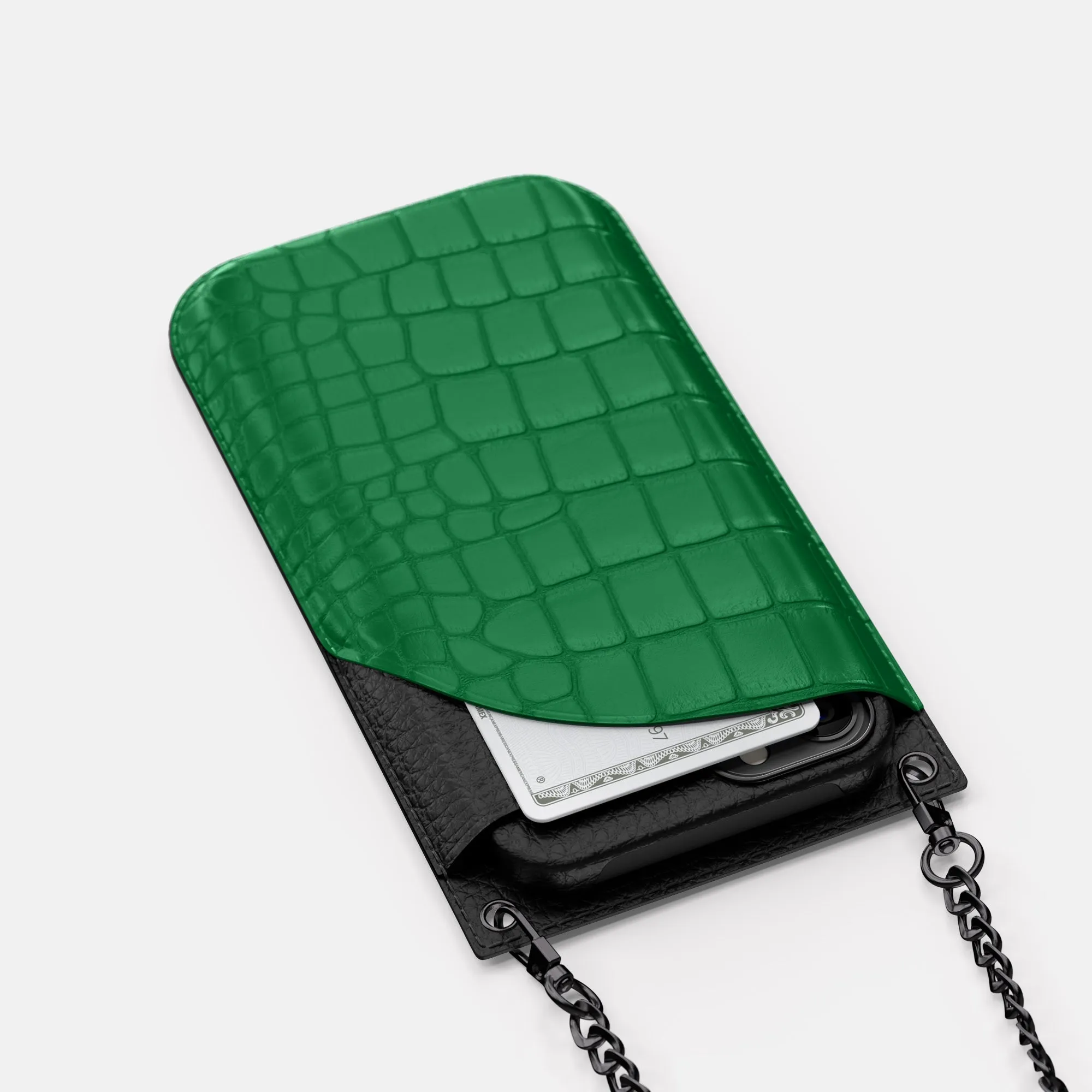 Crossbody Bag For iPhone 16 Pro Max In Alligator