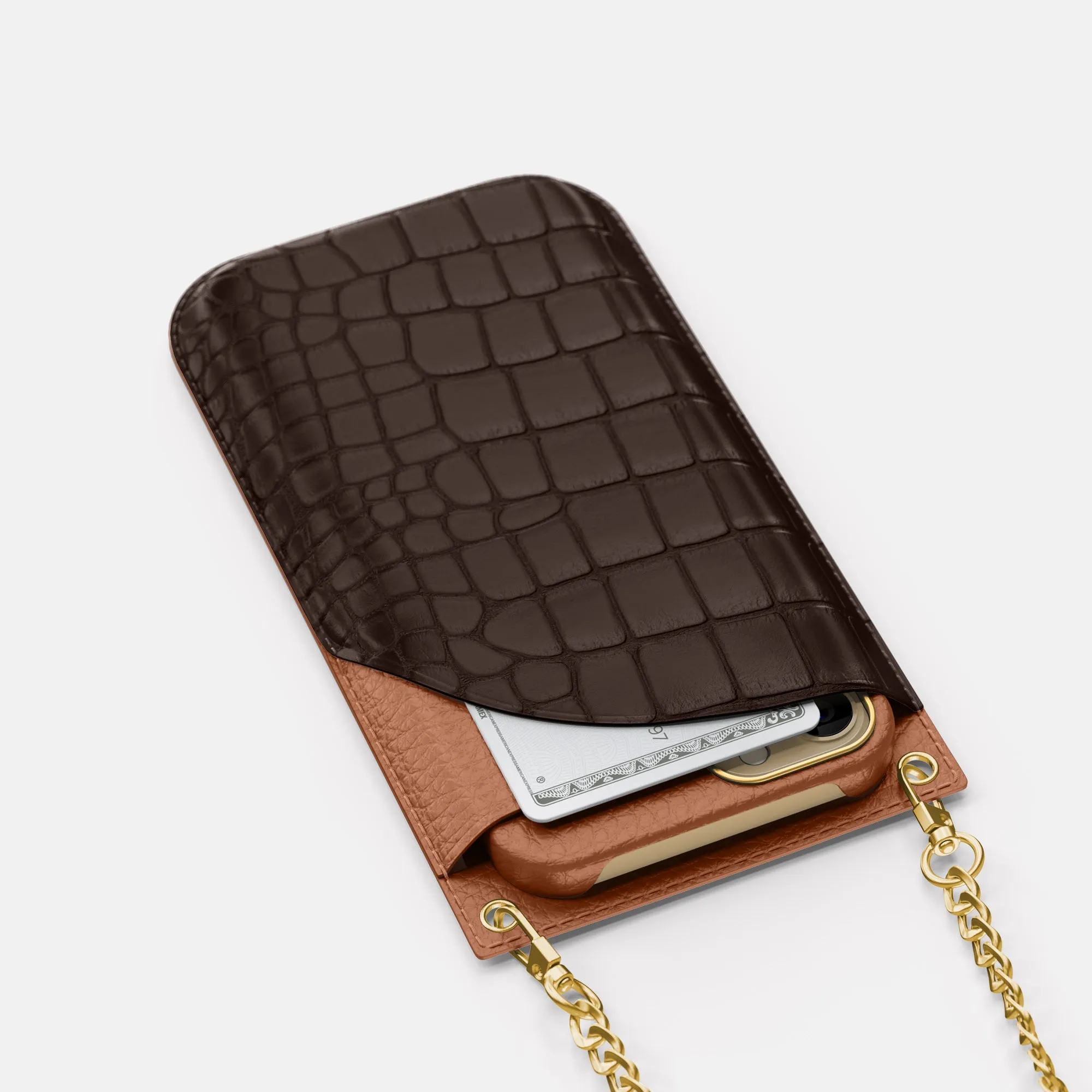 Crossbody Bag For iPhone 16 Pro Max In Alligator