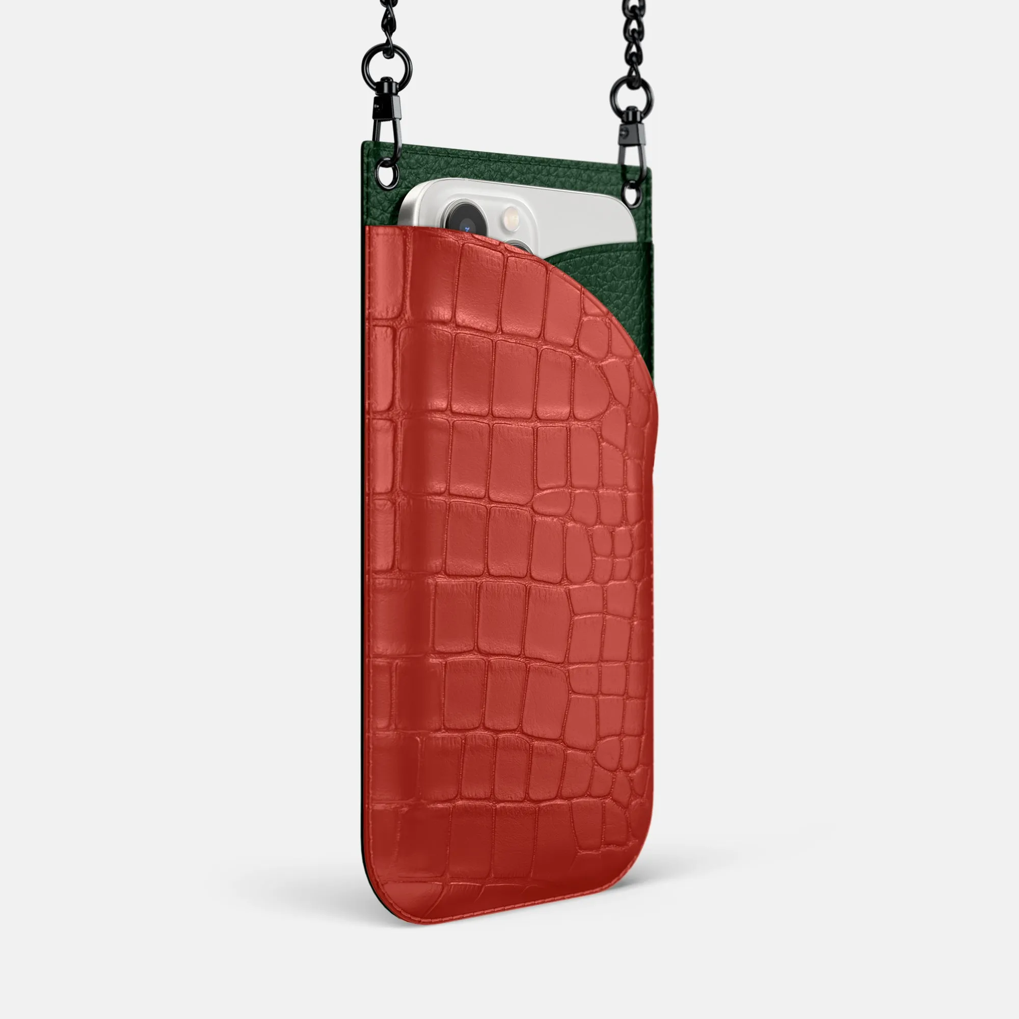 Crossbody Bag For iPhone 16 Pro Max In Alligator