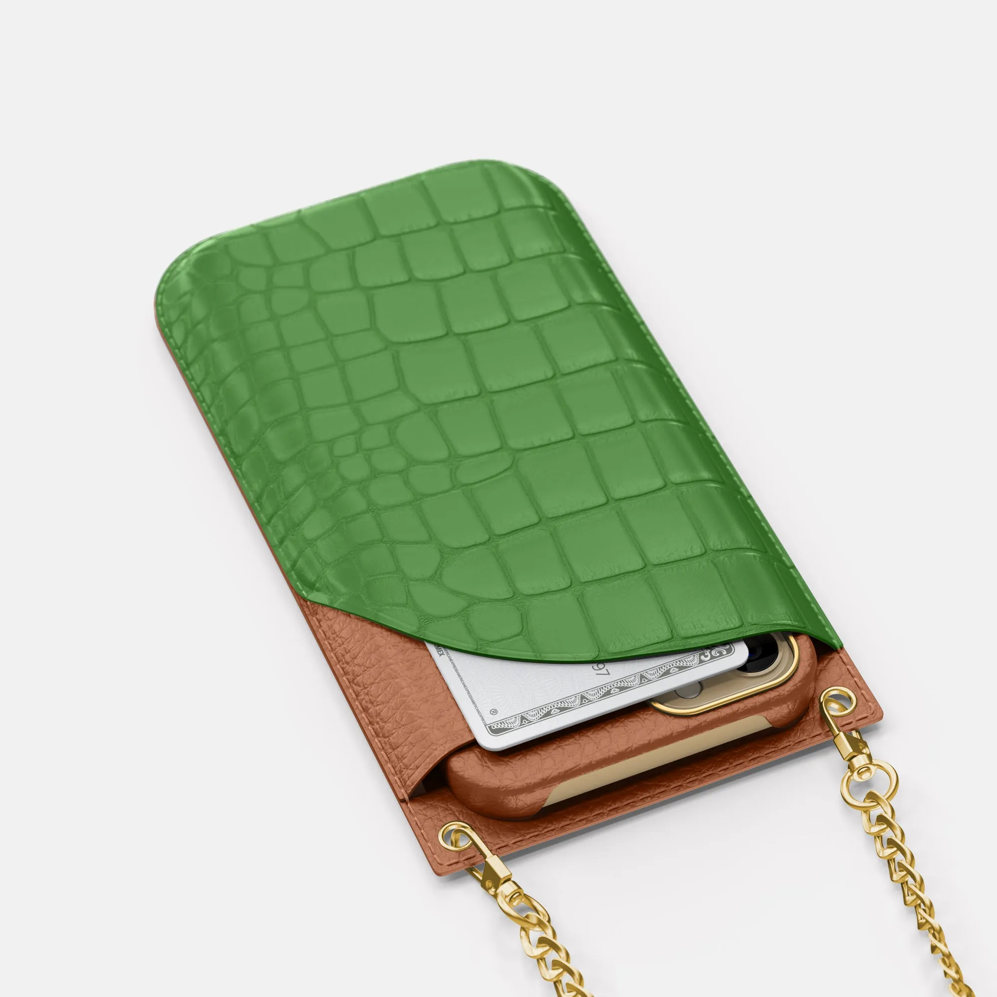 Crossbody Bag For iPhone 16 Pro Max In Alligator