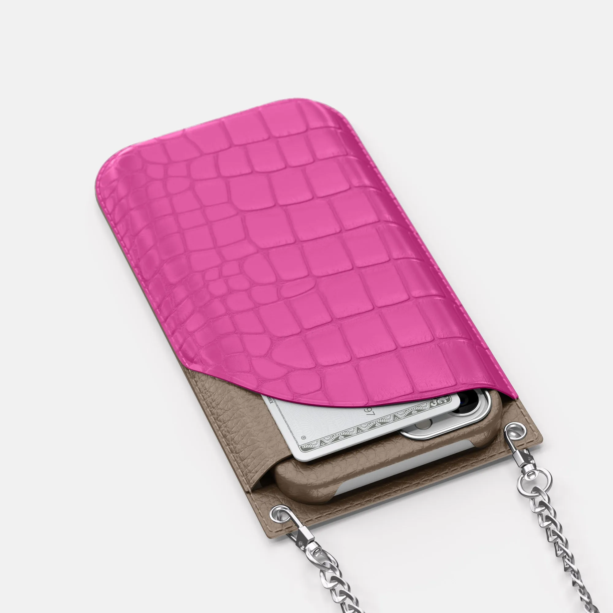 Crossbody Bag For iPhone 16 Pro Max In Alligator