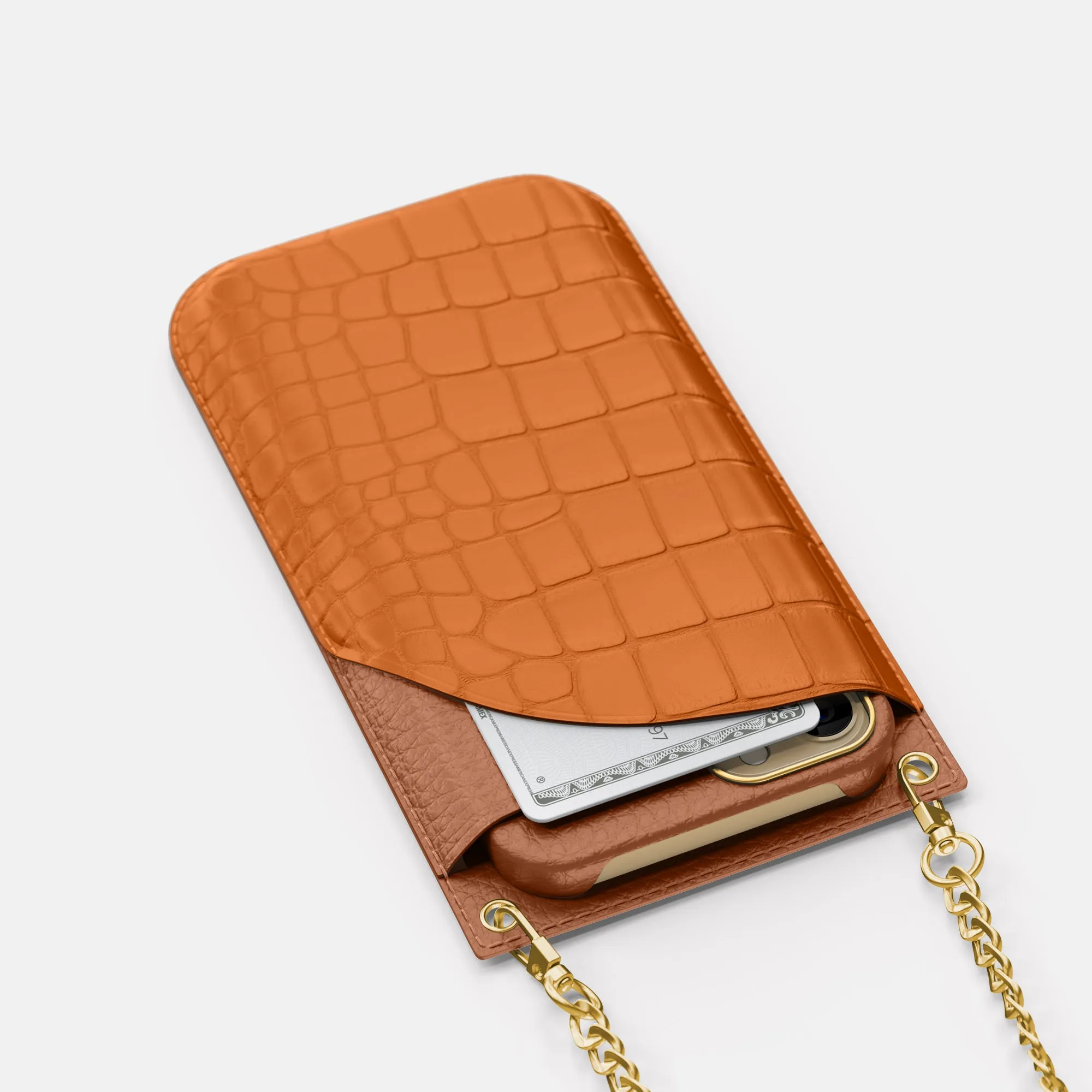 Crossbody Bag For iPhone 16 Pro Max In Alligator