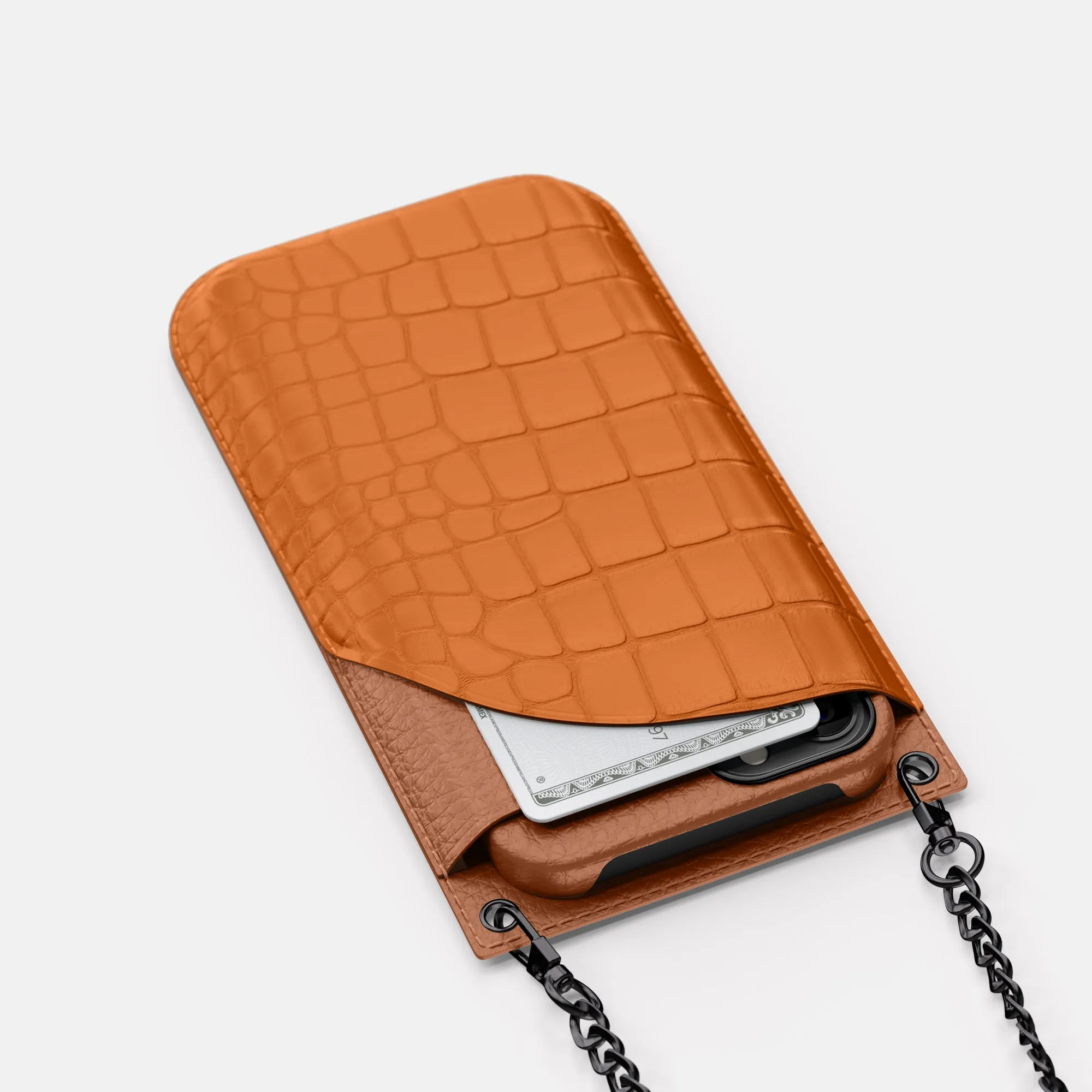 Crossbody Bag For iPhone 16 Pro Max In Alligator