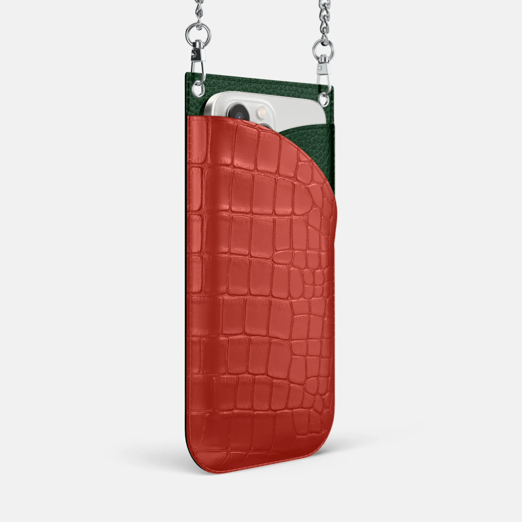 Crossbody Bag For iPhone 16 Pro Max In Alligator