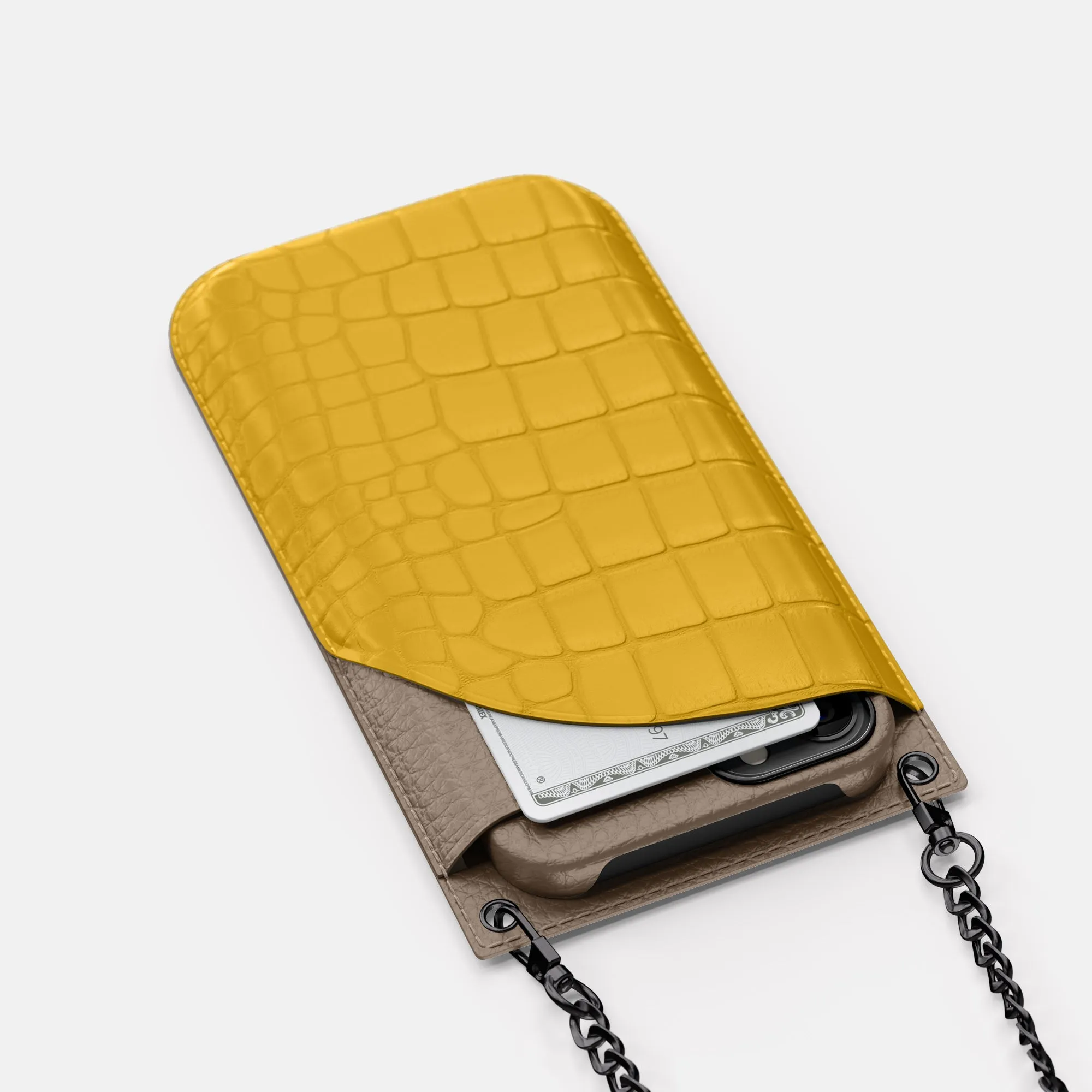 Crossbody Bag For iPhone 16 Pro Max In Alligator