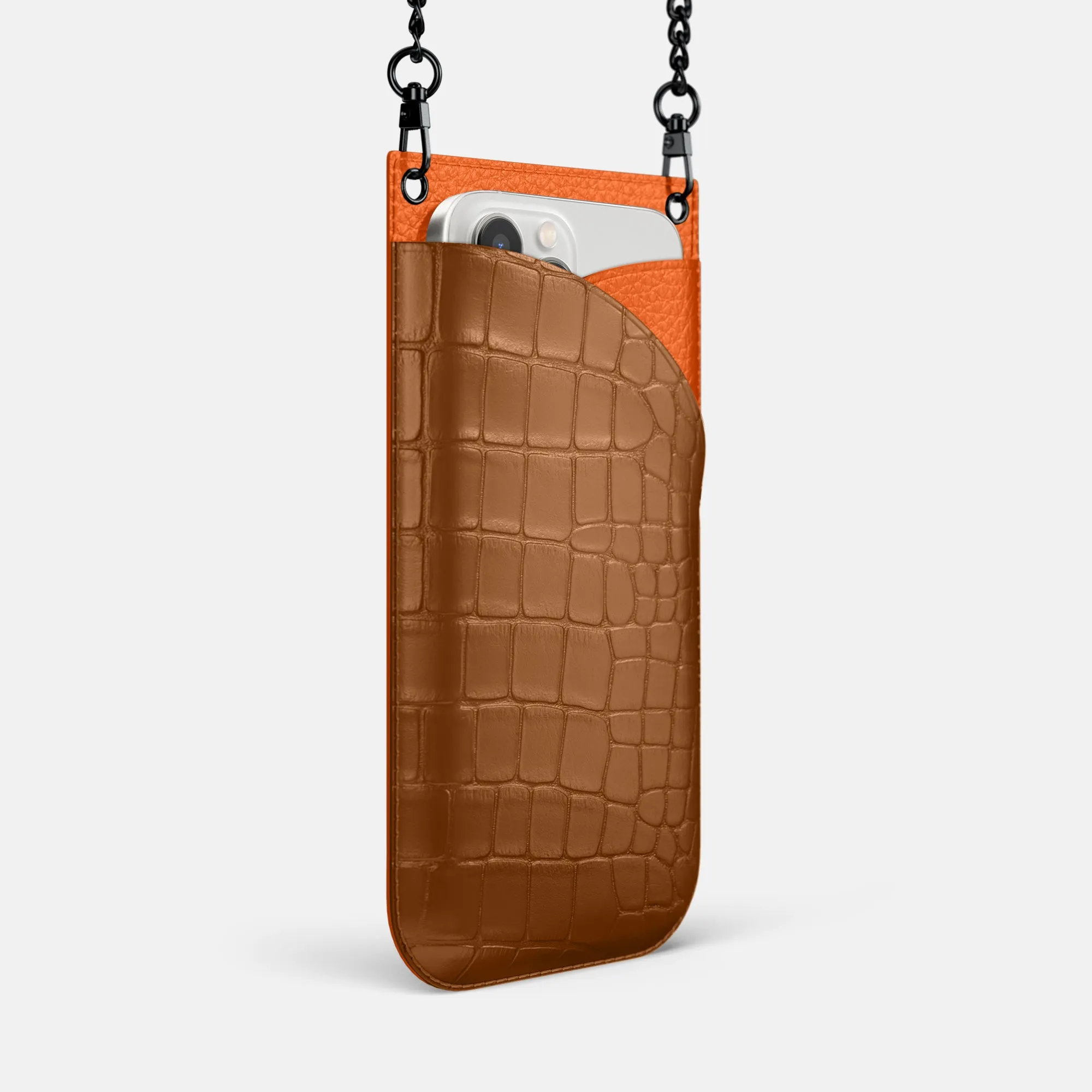 Crossbody Bag For iPhone 16 Pro Max In Alligator