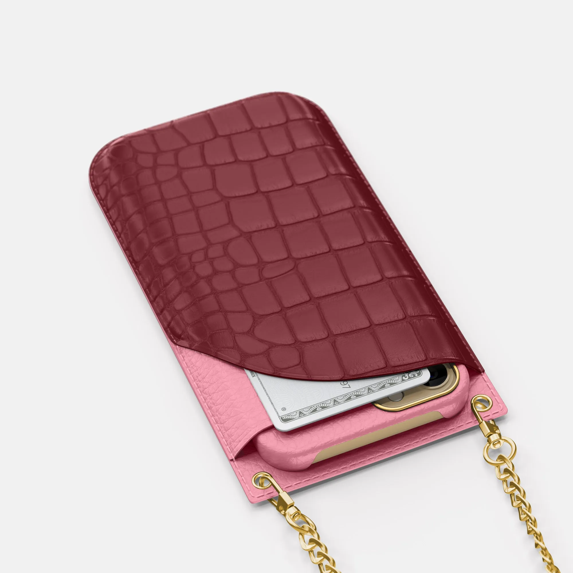 Crossbody Bag For iPhone 16 Pro Max In Alligator