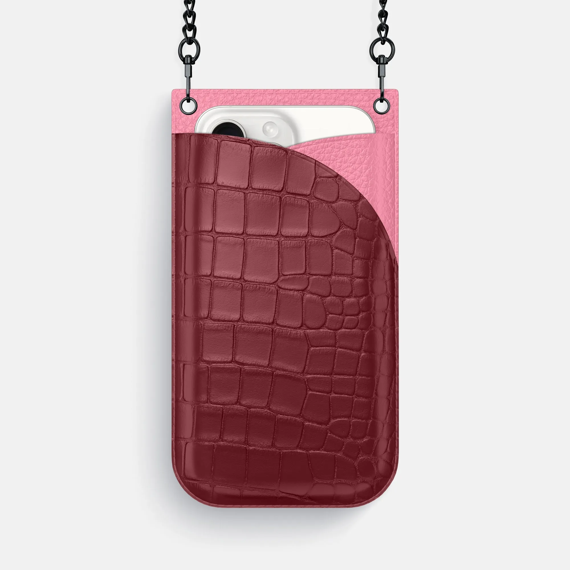 Crossbody Bag For iPhone 16 Pro Max In Alligator